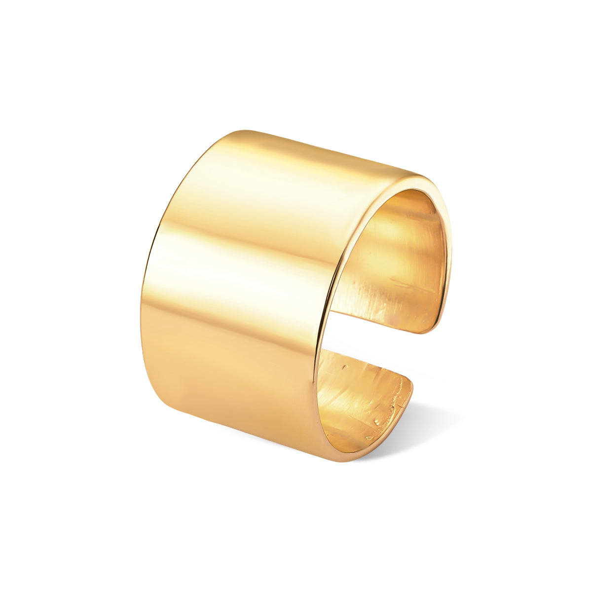 Anel Ajustável Aro Liso Banhado a Ouro 18K