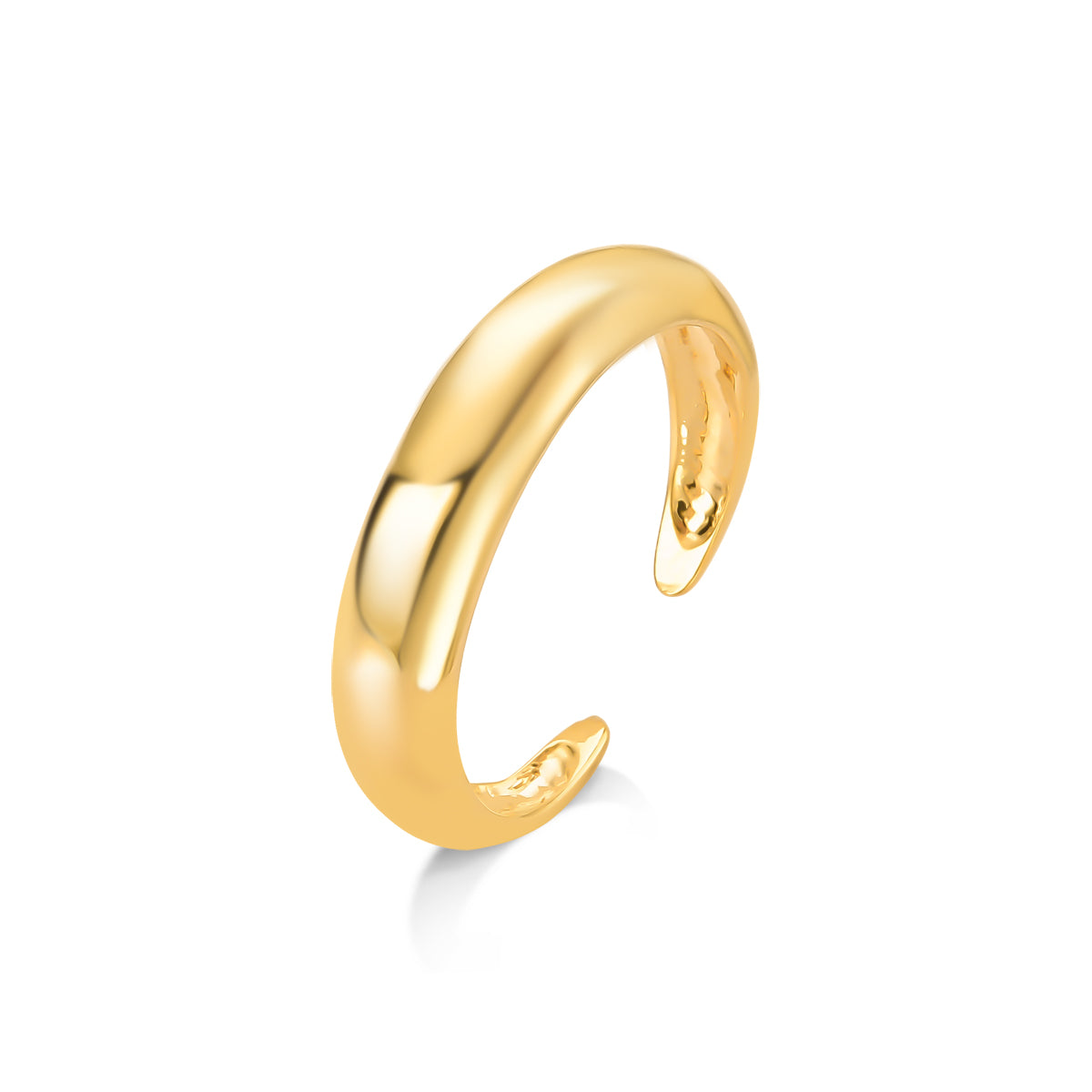 Anel Ajustável Florence Banhado A Ouro 18k