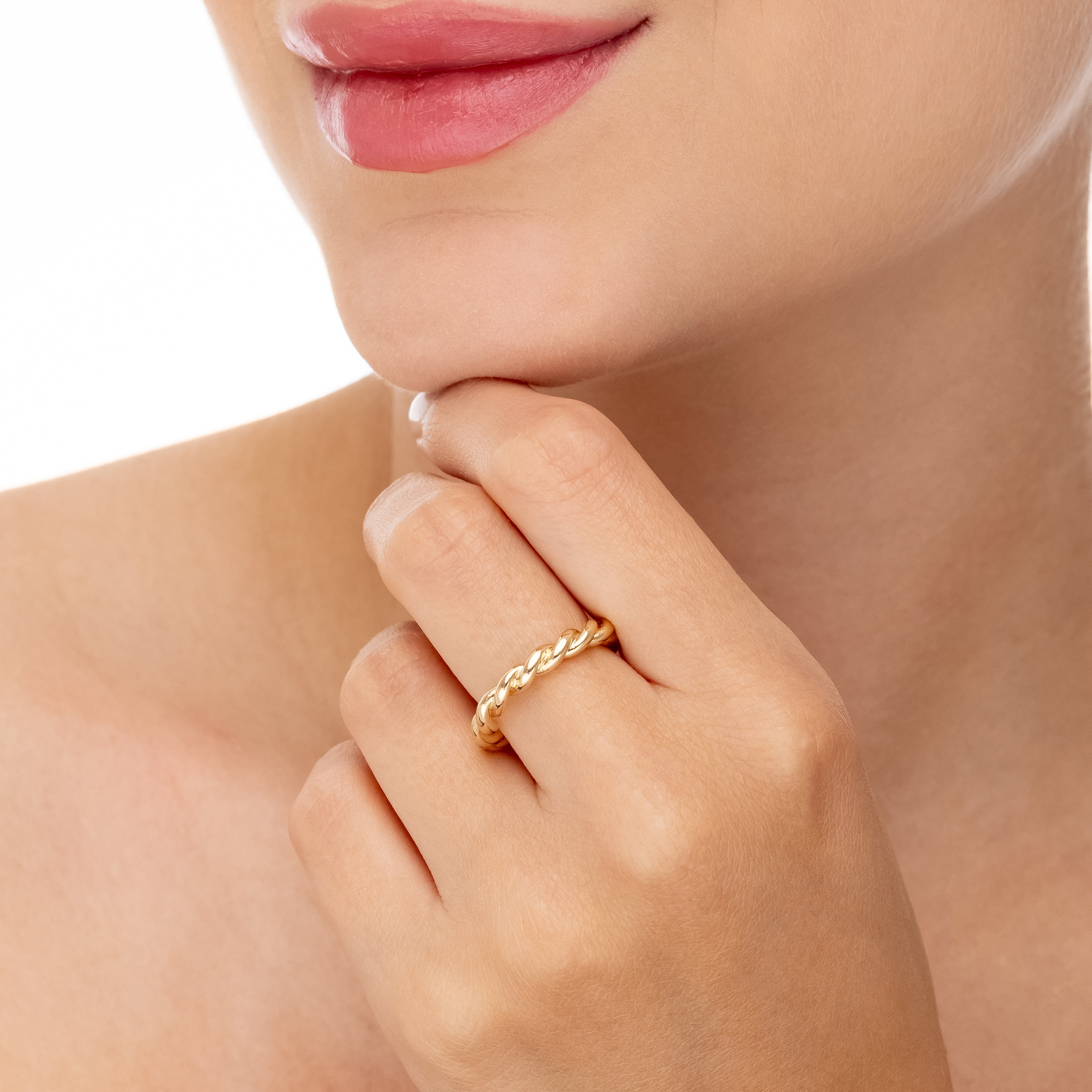 Anel Ajustável Lys Banhado A Ouro 18K