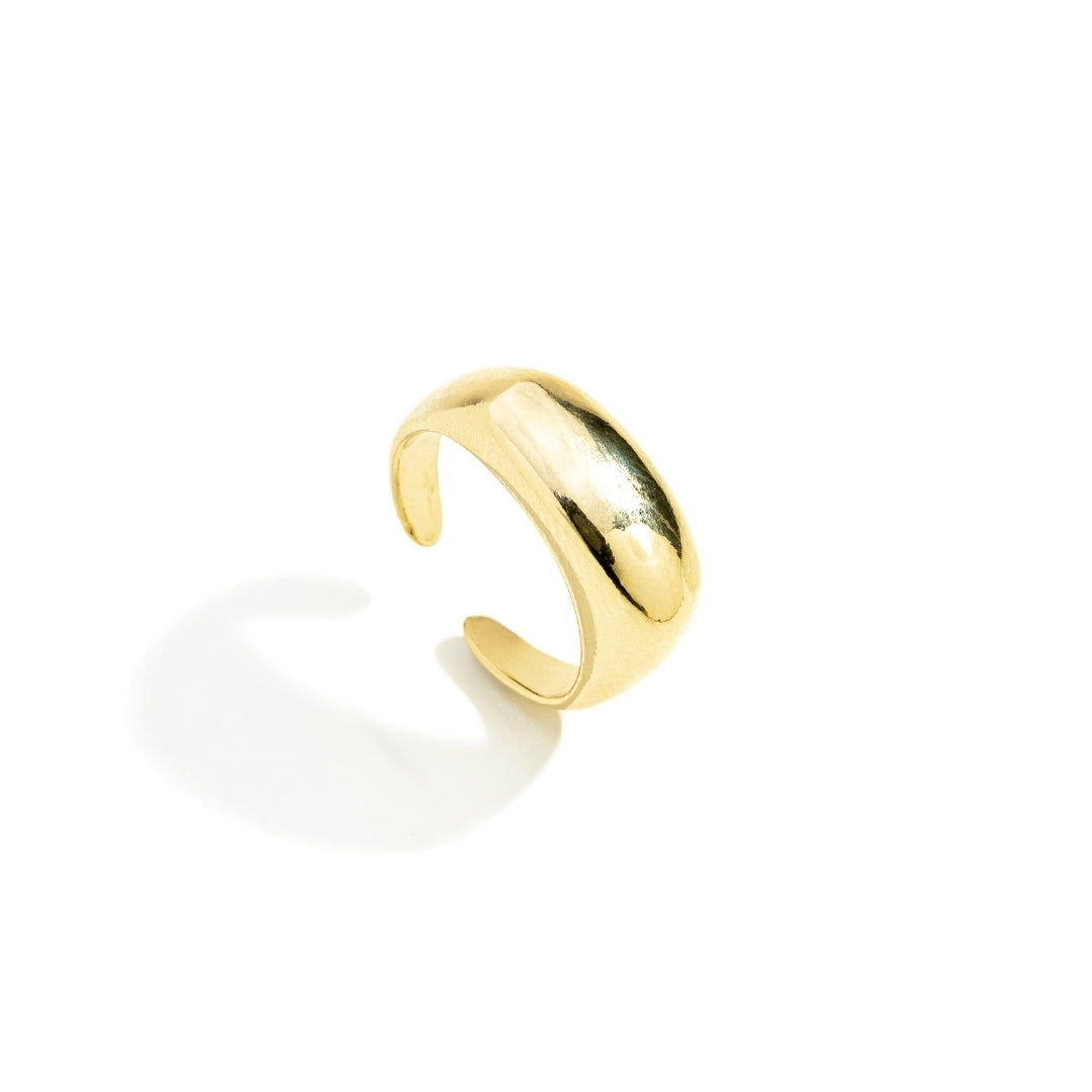 Anel Ajustável Falange Liso Banhado a Ouro 18K