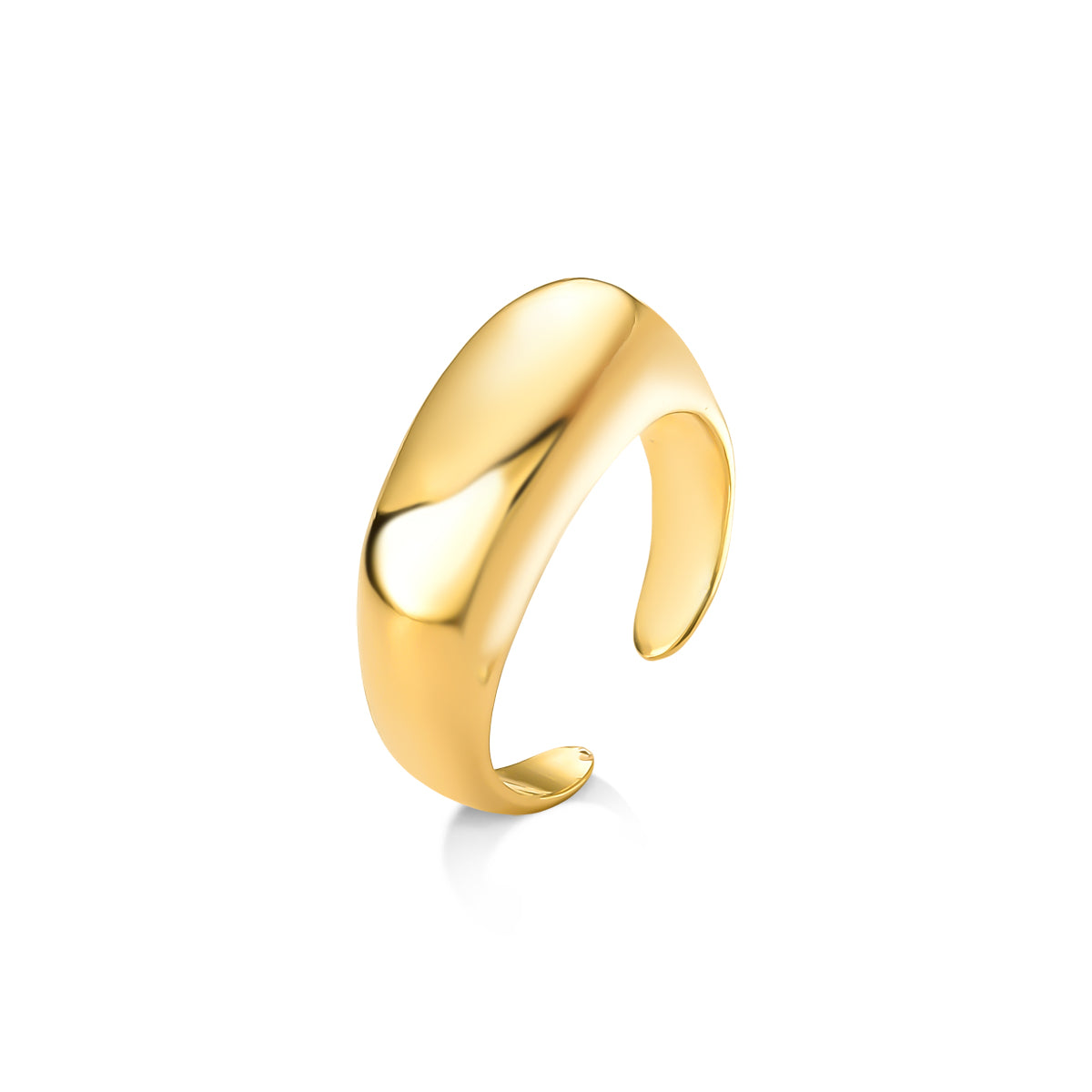 Anel Ajustável Falange Liso Banhado a Ouro 18K