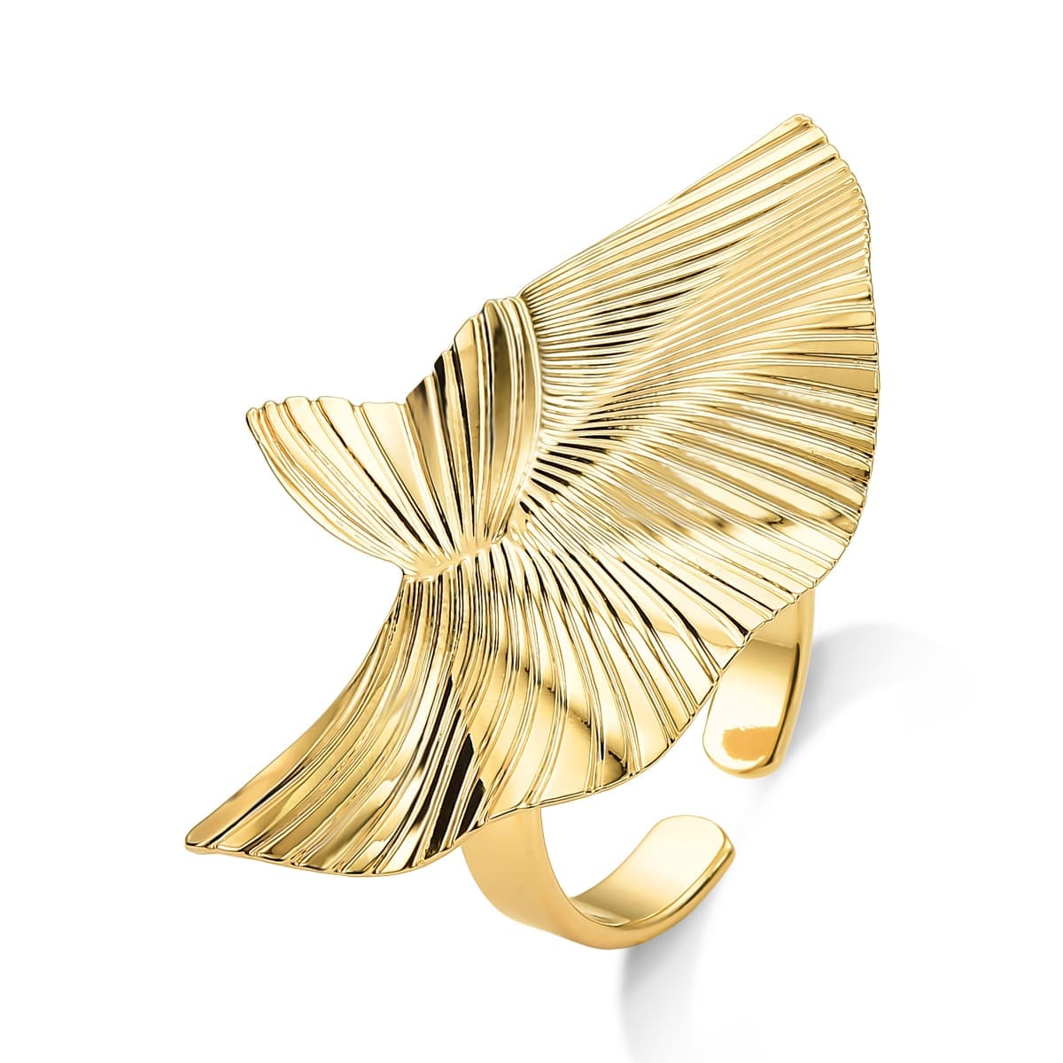 Anel Ajustável Luminis Banhado A Ouro 18k - Mafê Acessórios
