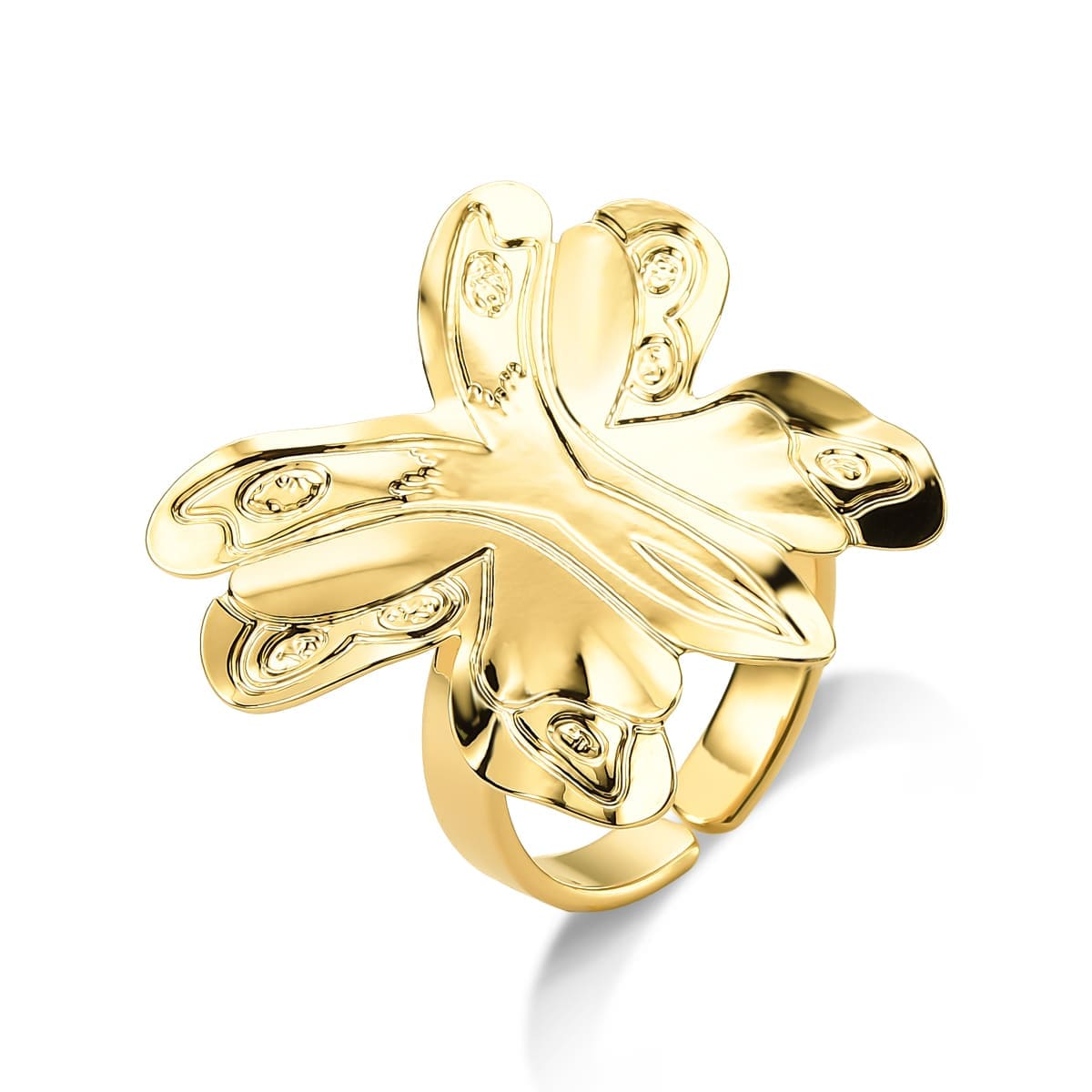 Anel Ajustável Lyra Banhado A Ouro 18k - Mafê Acessórios