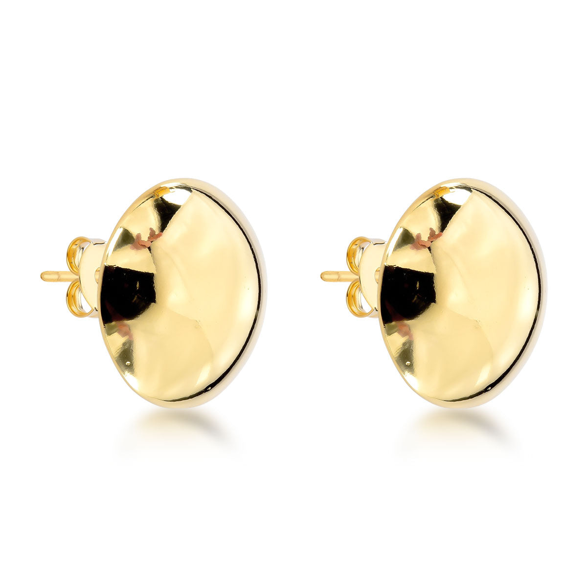 Brinco Meia Esfera Banhado a Ouro 18k