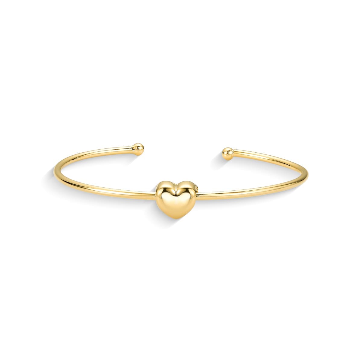Bracelete Fio com Coração Banhado a Ouro 18k - Mafê Acessórios