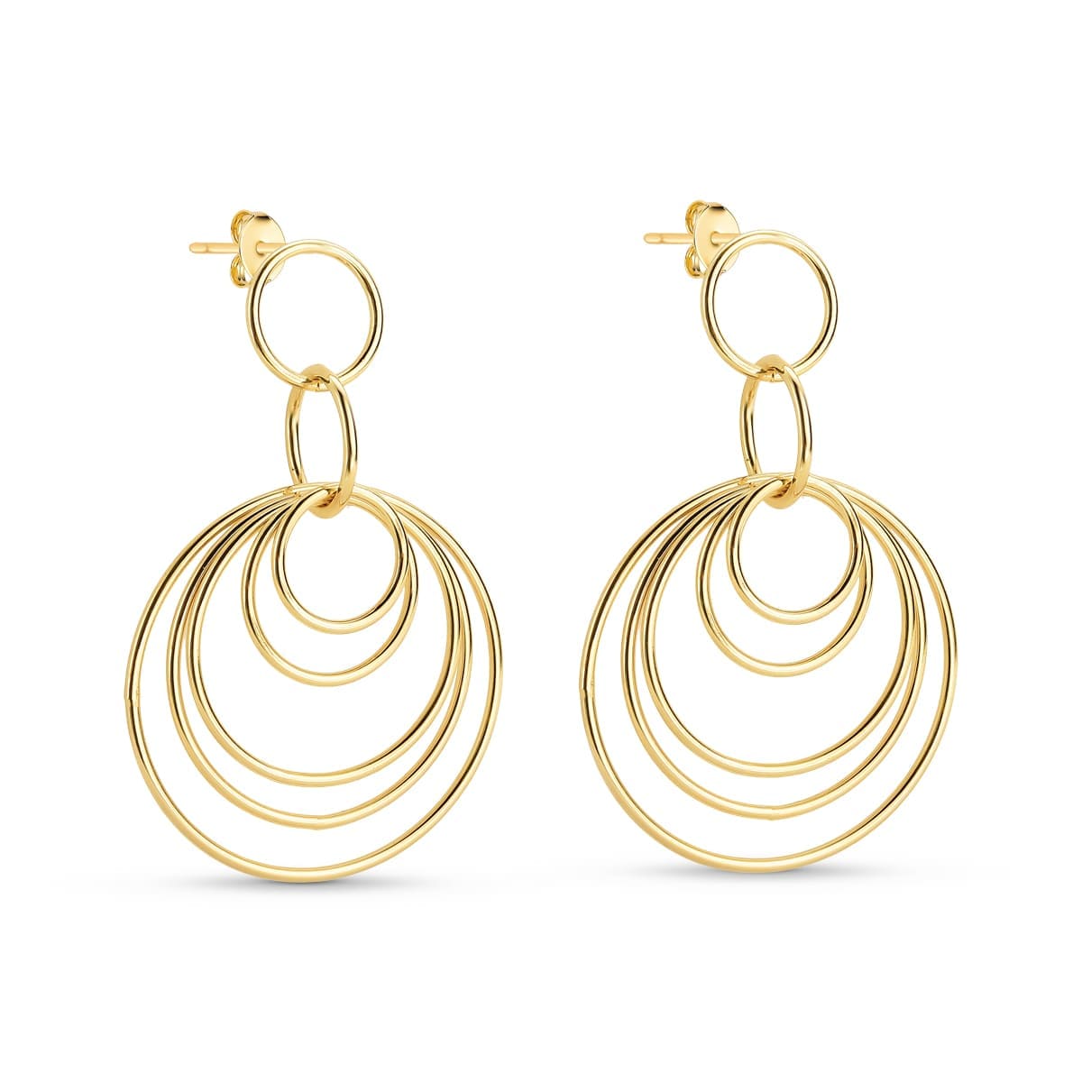 Brinco Argolas Entrelaçadas Banhado a Ouro 18k - Mafê Acessórios