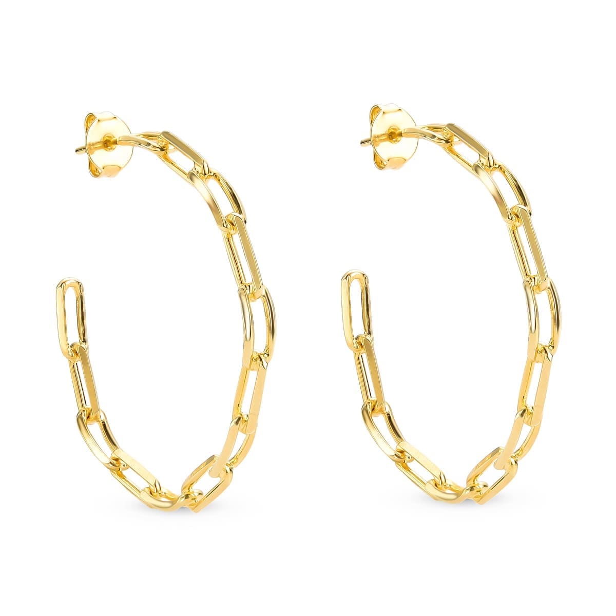 Brinco Corrente Grande Banhado a Ouro 18k - Mafê Acessórios