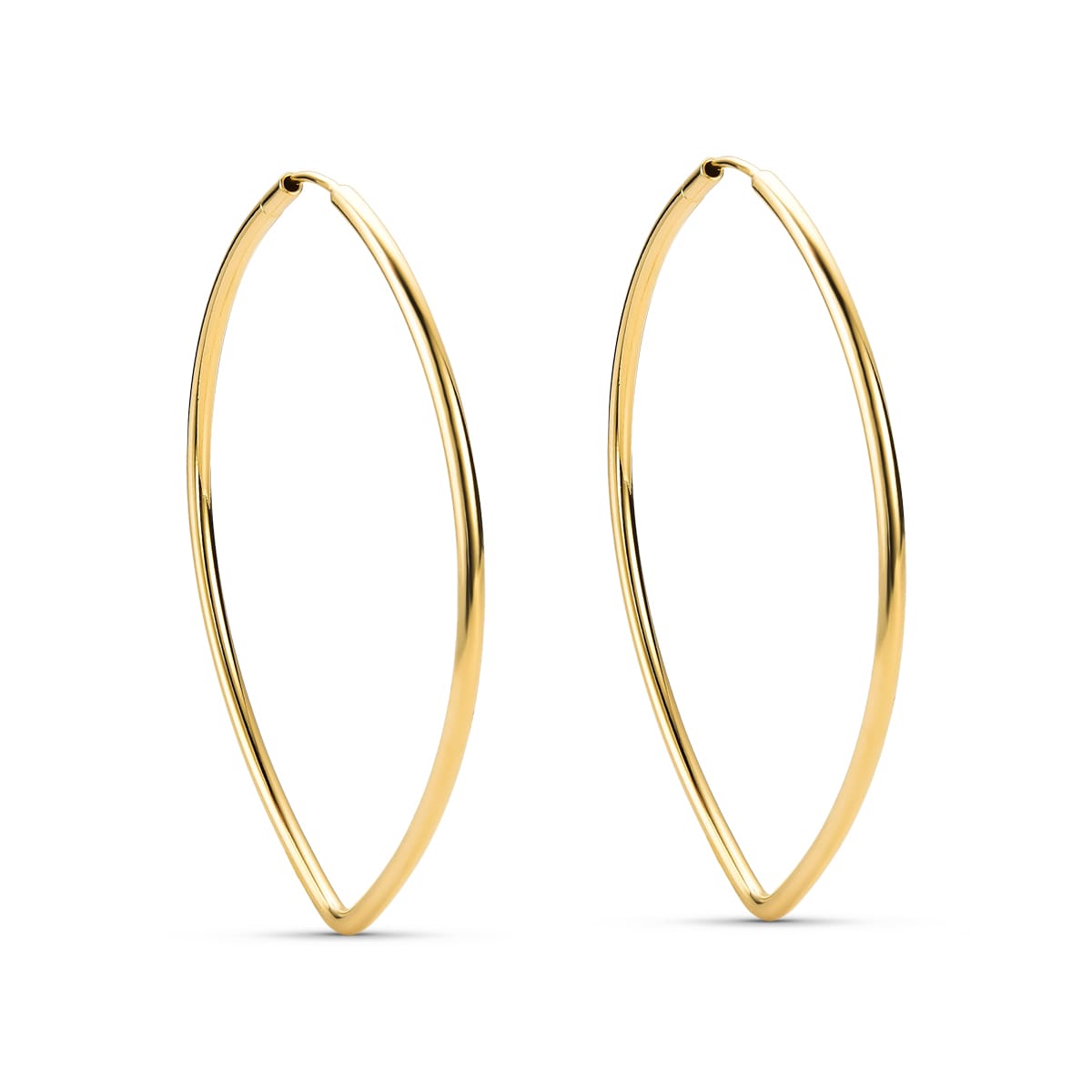 Brinco Oval Clássico Banhado a Ouro 18k - Mafê Acessórios