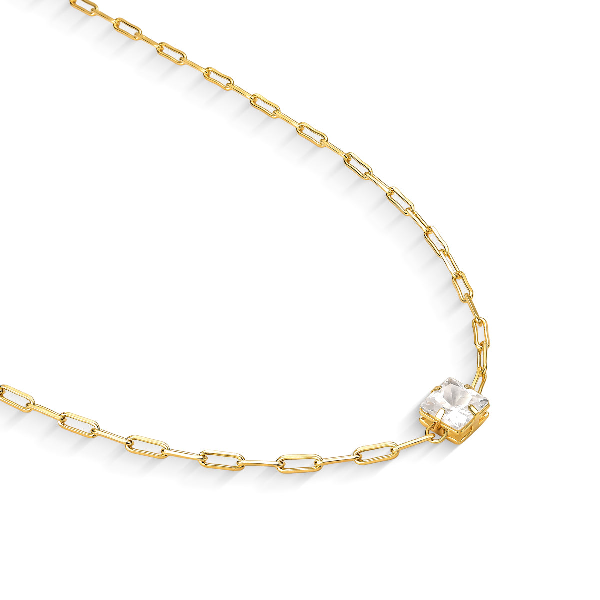 Colar Cartier c/ Zircônia 8mm Banhado a Ouro 18K