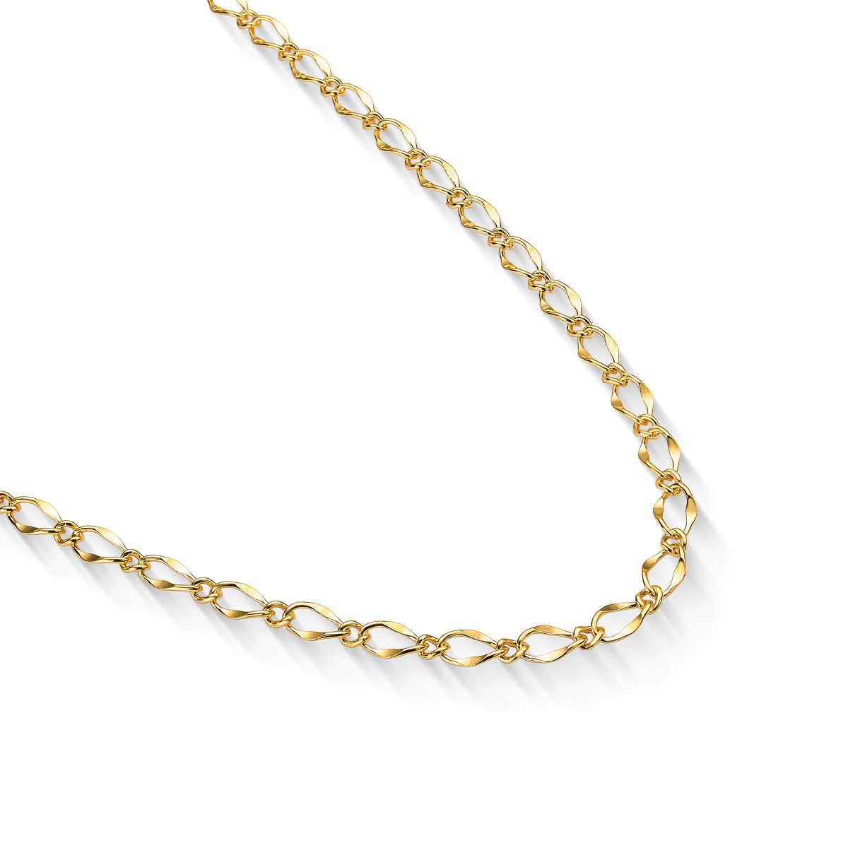 Colar Corrente Trabalhada Longo Banhado a Ouro 18K