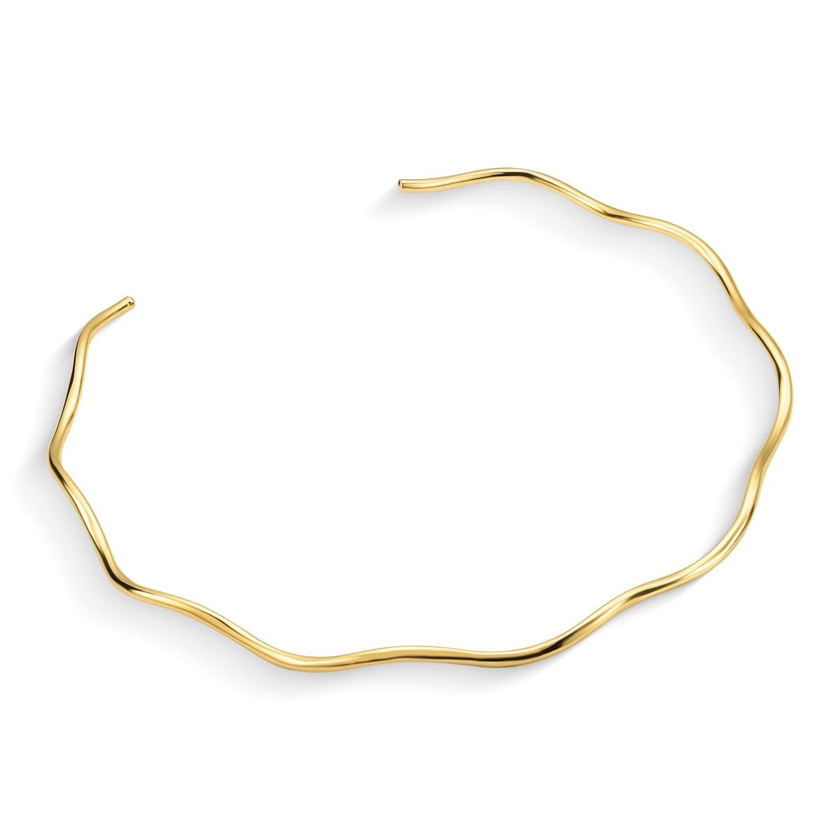 Colar Aro Curvas Banhado A Ouro 18k - Mafê Acessórios