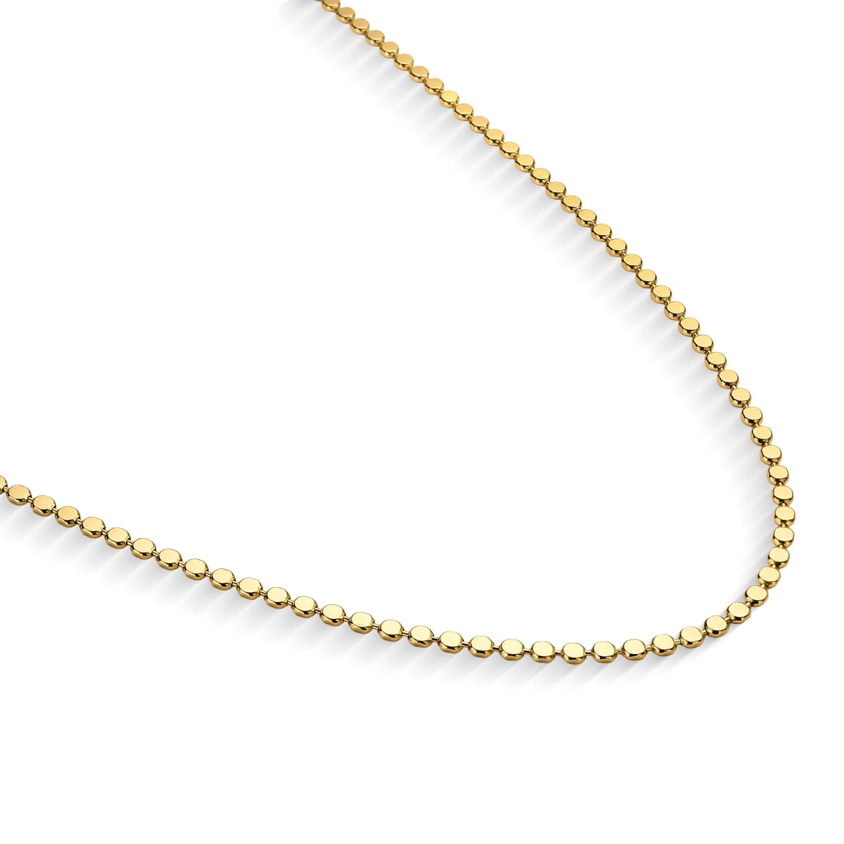 Colar Bolinha Amassada Banhada A Ouro 18k - Mafê Acessórios
