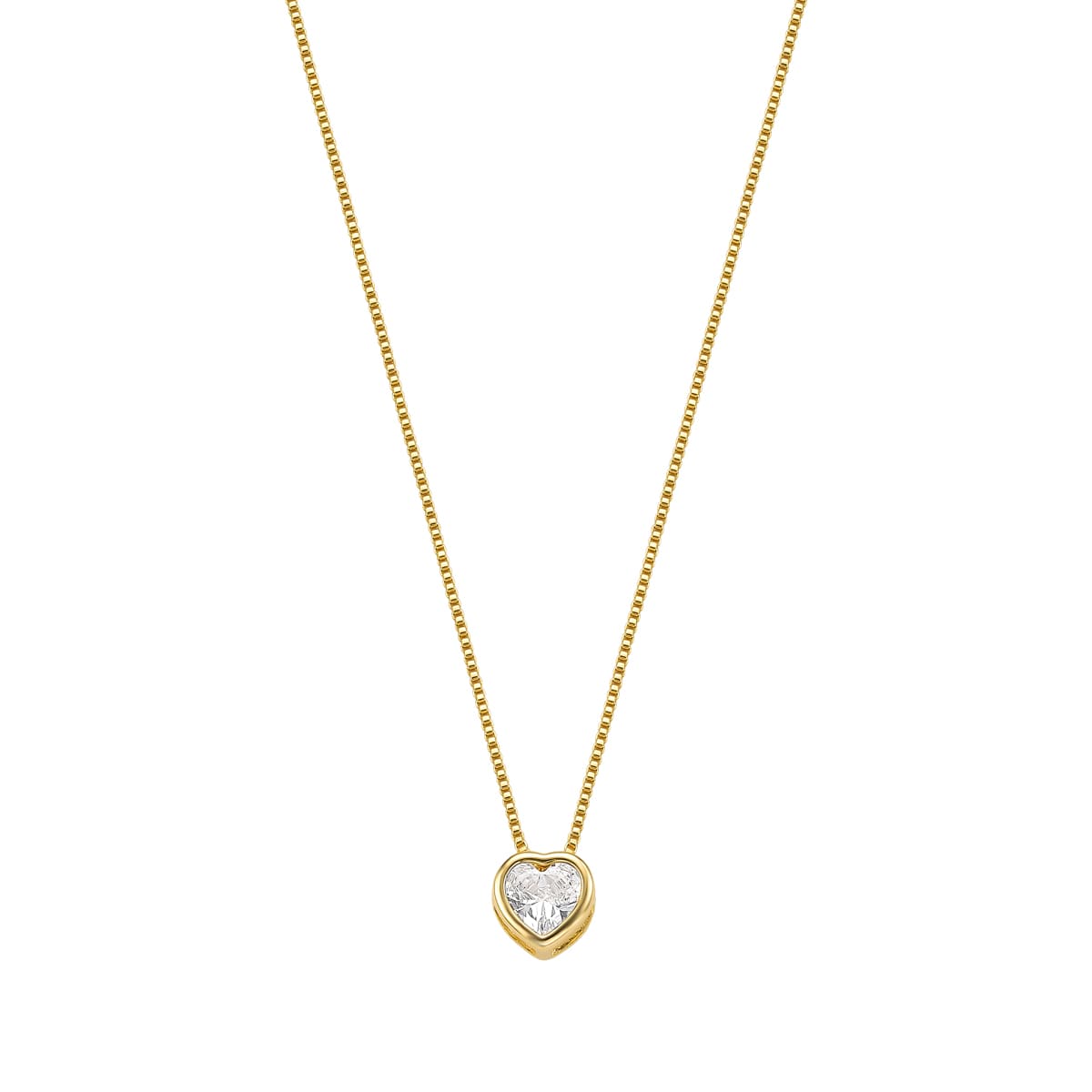 Colar Coração 6mm Banhado a Ouro 18k - Mafê Acessórios