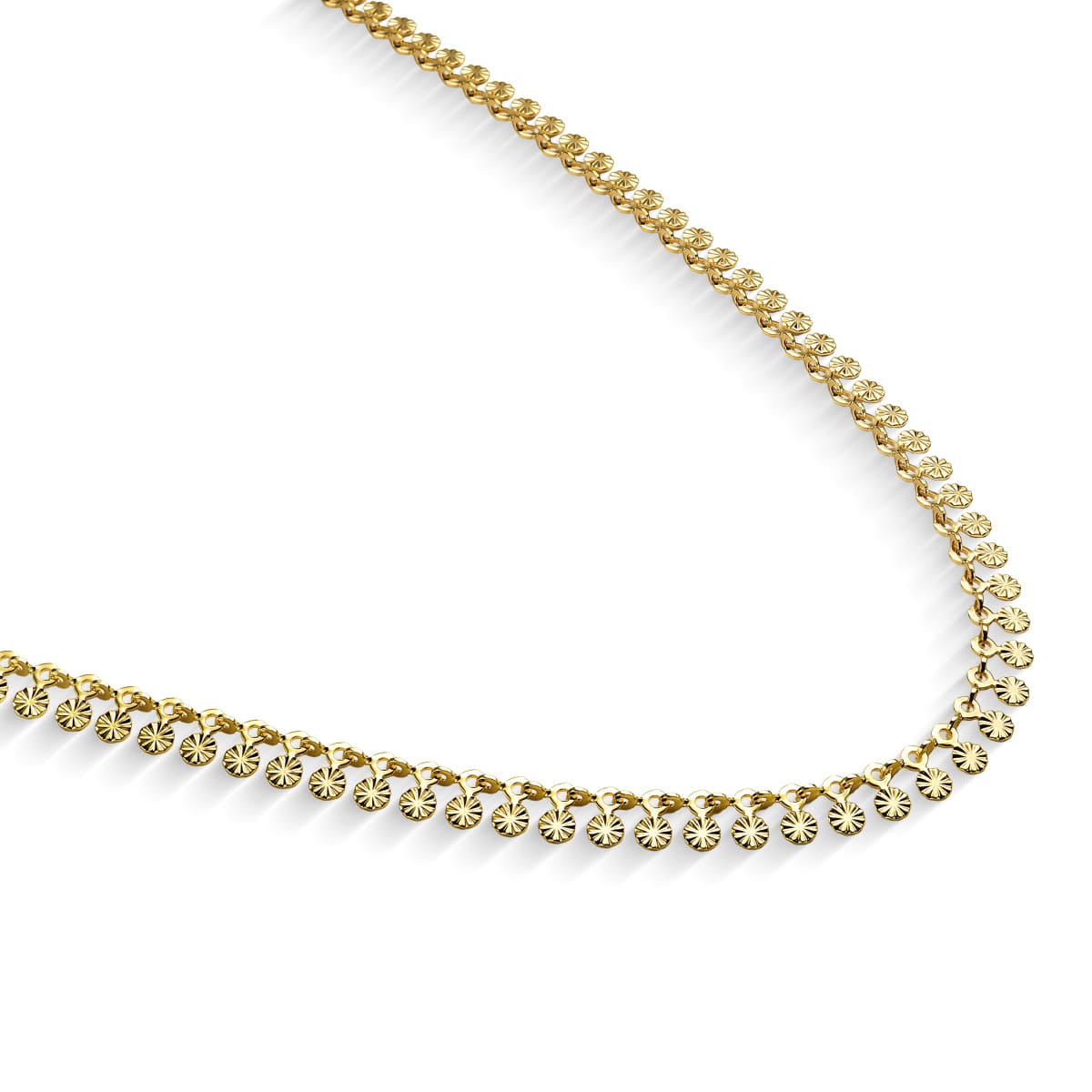 Colar Corrente Diamantada Banhada a Ouro 18k - Mafê Acessórios