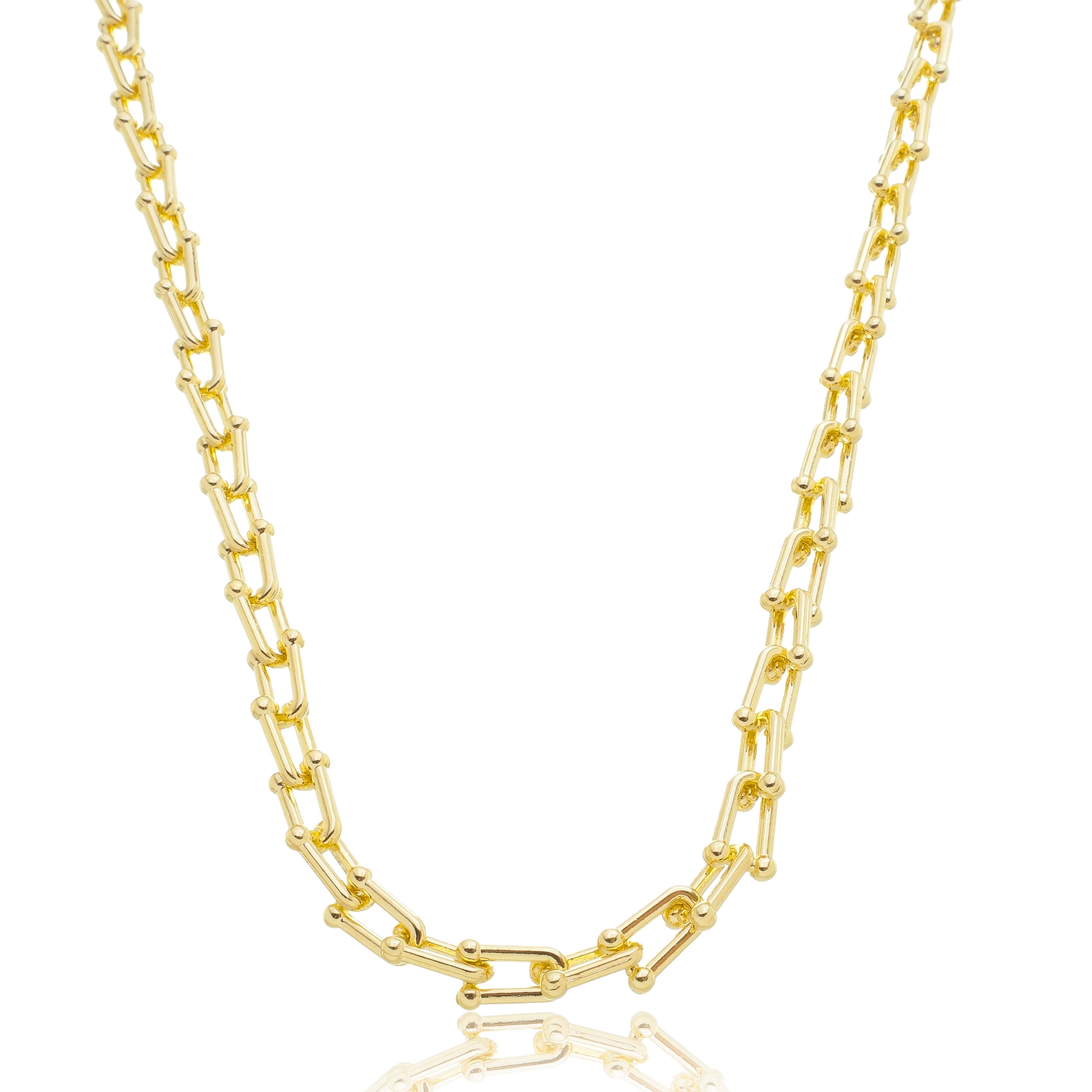 Colar Elo Texana Banhado a Ouro 18K