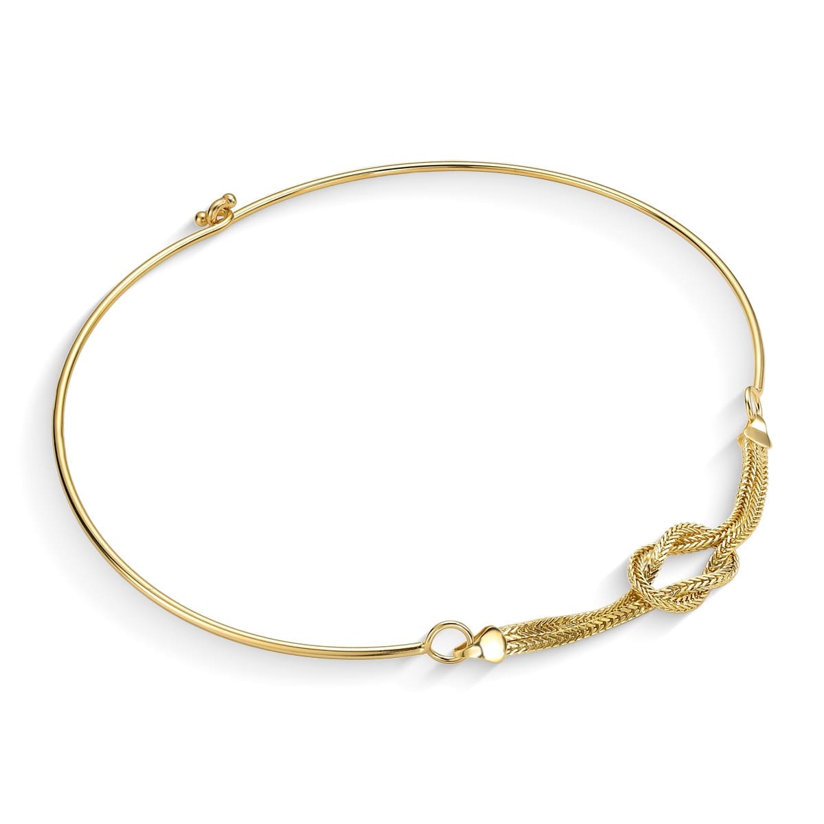 Colar Fio Corrente Nó Banhado a Ouro 18k - Mafê Acessórios