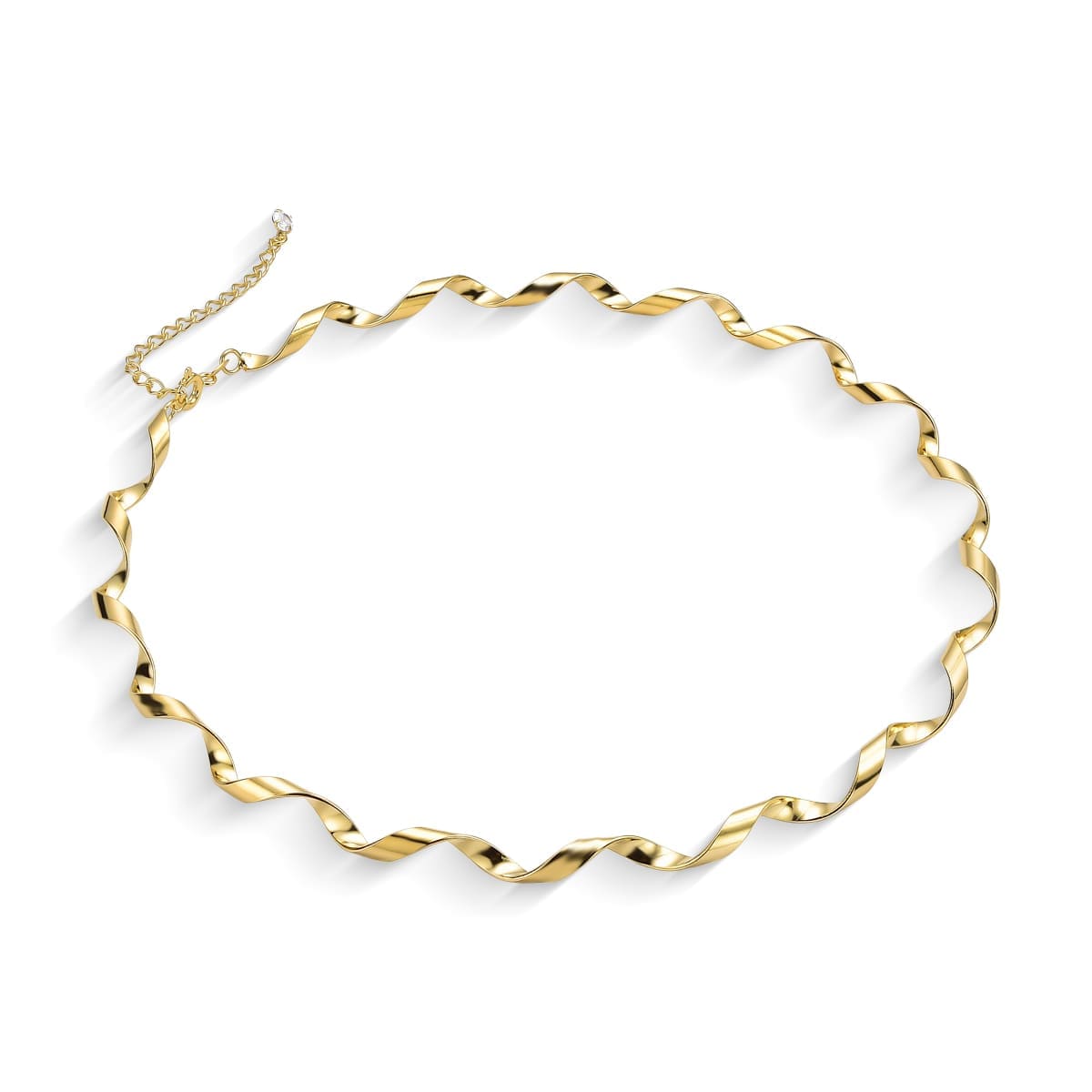 Colar Fio Torcido Laminado Banhado a Ouro 18k - Mafê Acessórios