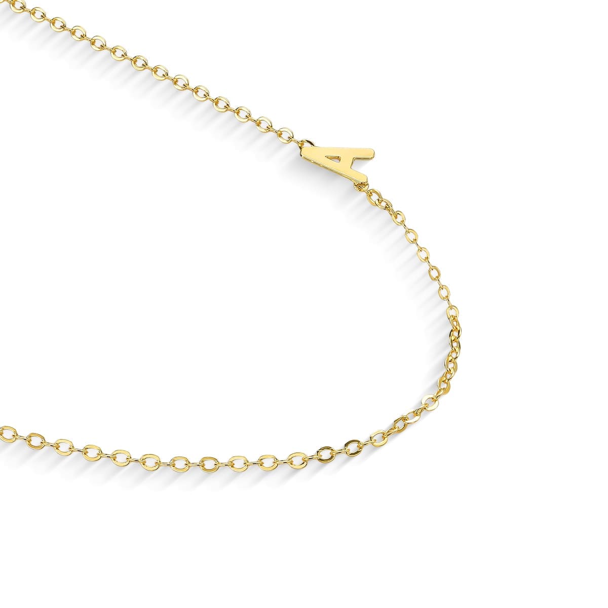 Colar Letra Banhado A Ouro 18K