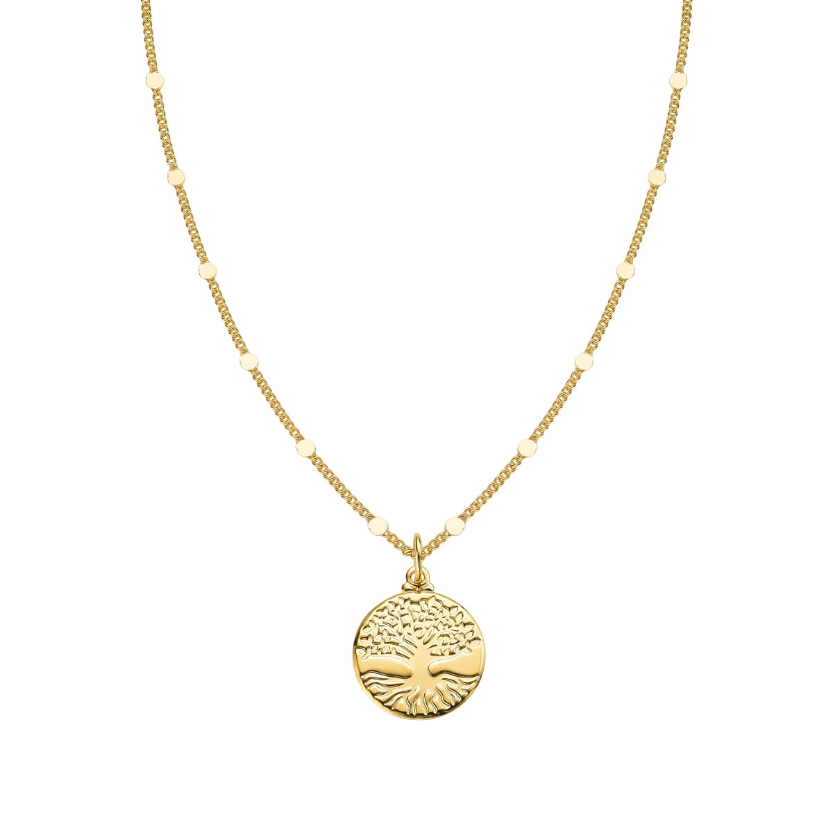Colar Medalha Árvore da Vida Banhado A Ouro 18k - Mafê Acessórios