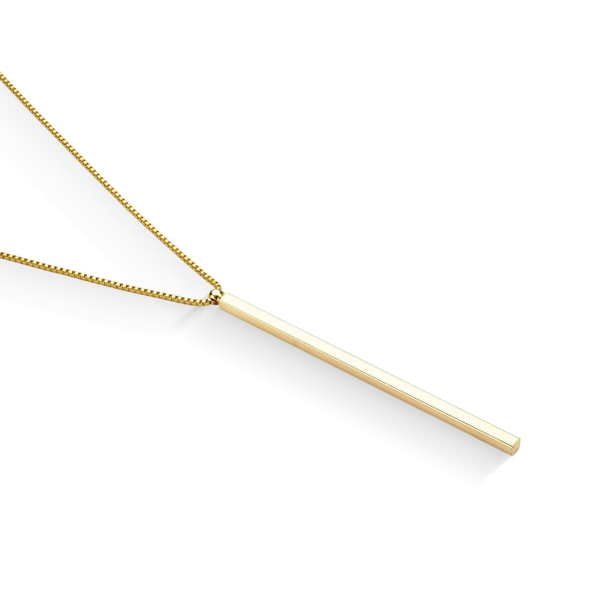 Colar Pingente Haste Lisa Banhado a Ouro 18k - Mafê Acessórios