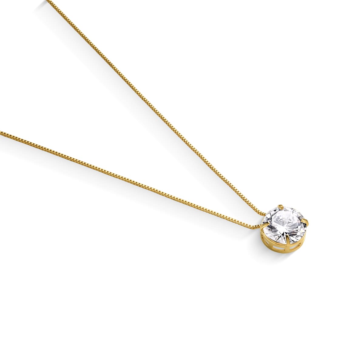 Colar Ponto De Luz 12mm Banhado a Ouro 18k - Mafê Acessórios