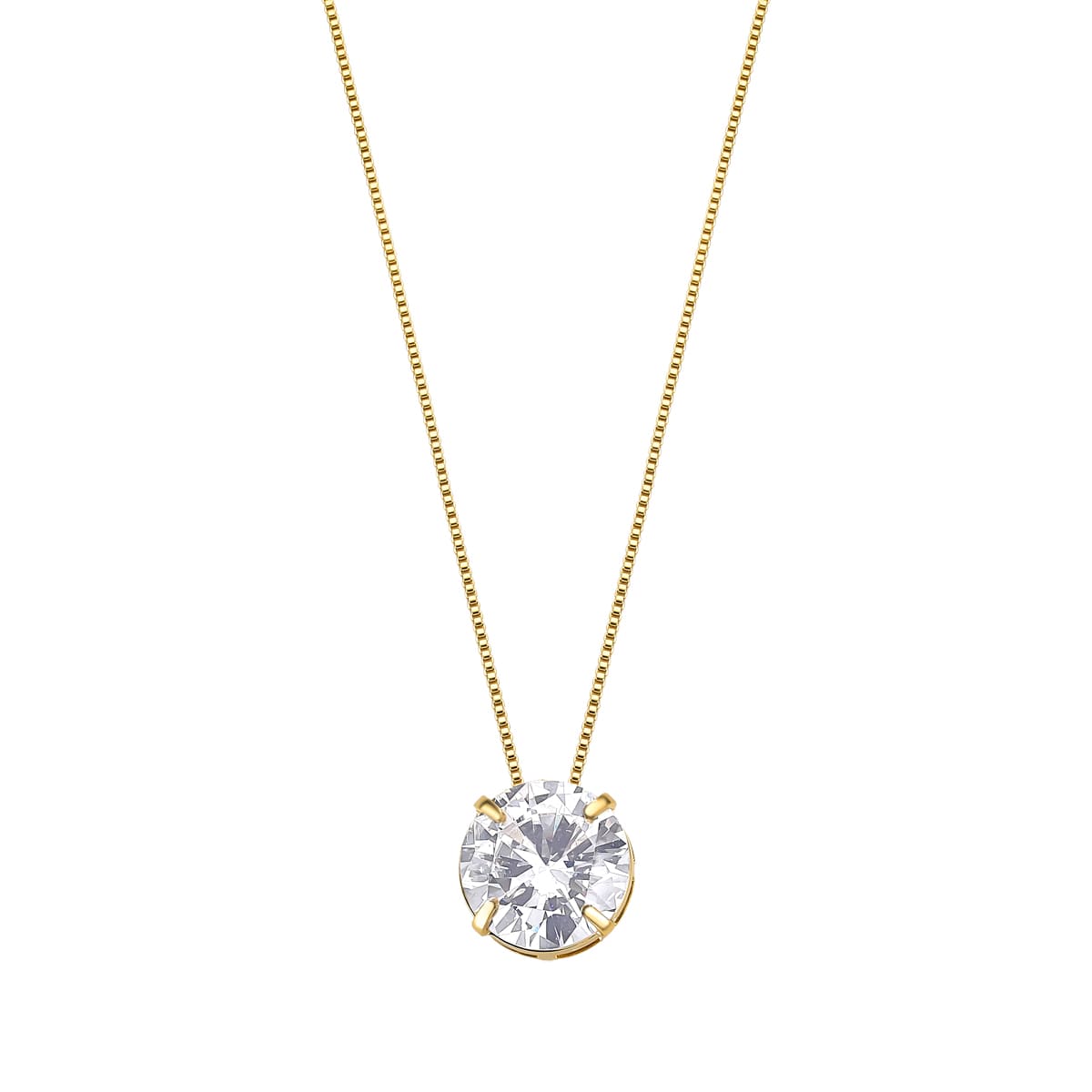 Colar Ponto De Luz 12mm Banhado a Ouro 18k - Mafê Acessórios