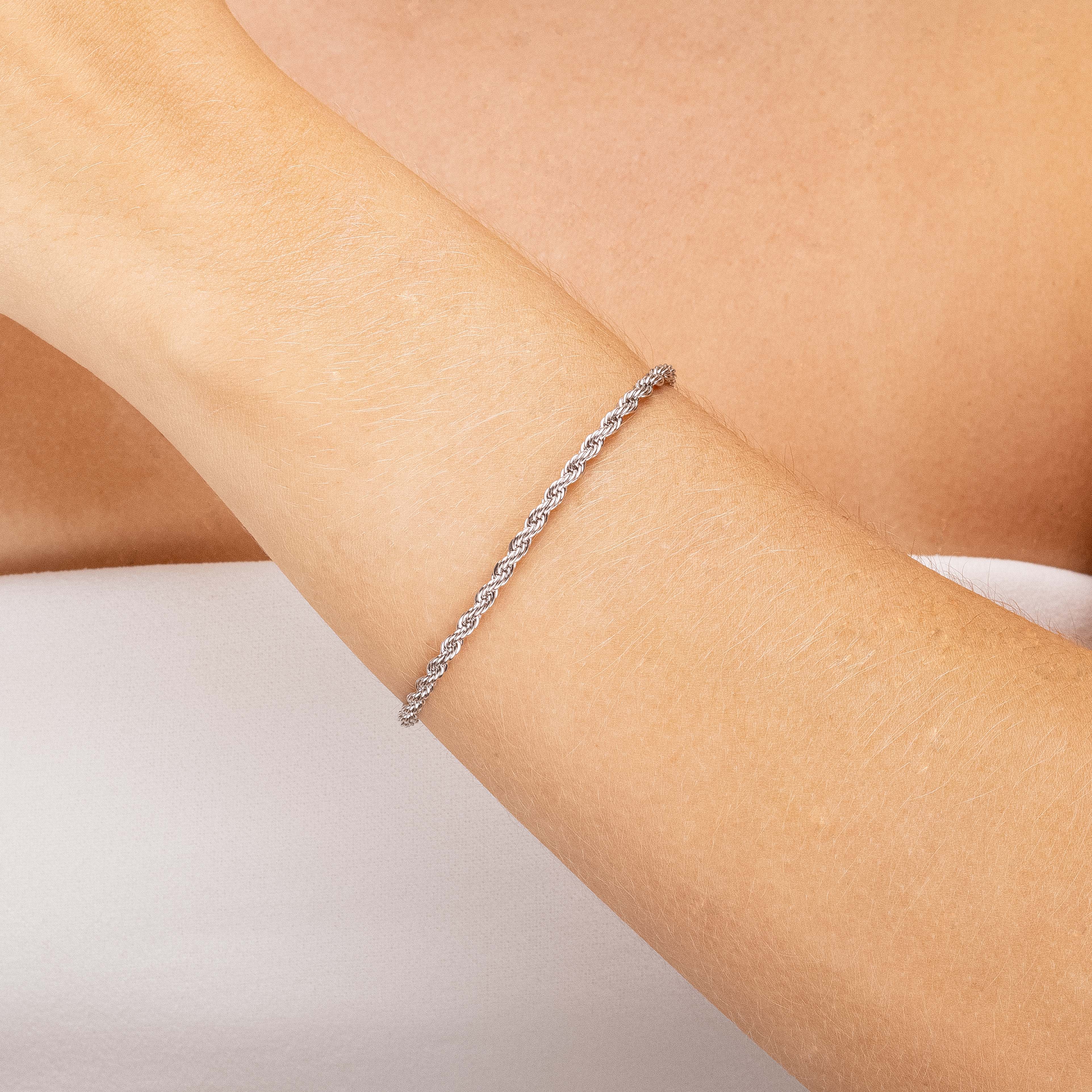 Pulseira Cordão Baiano Prata