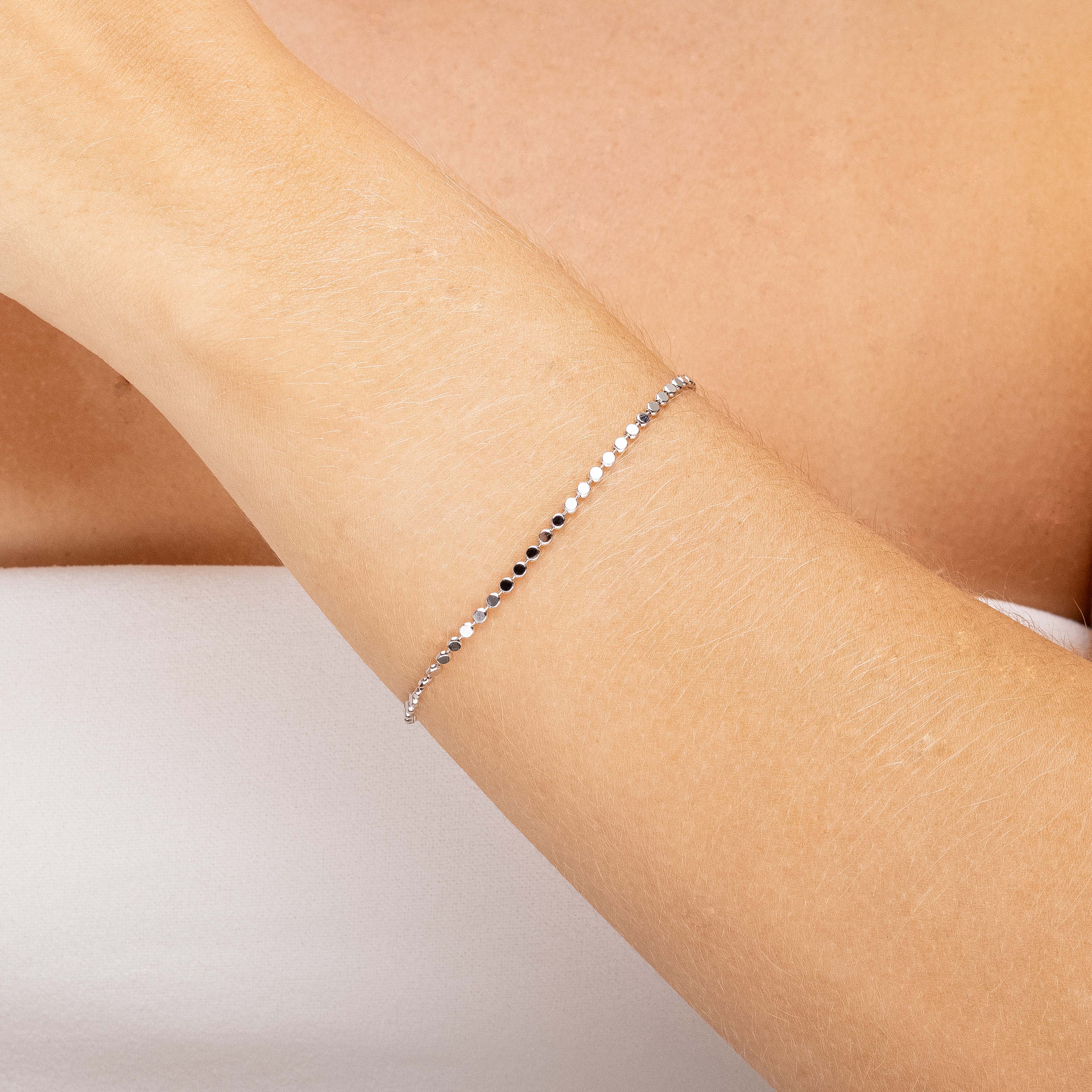Pulseira Bolinha Amassada Prata