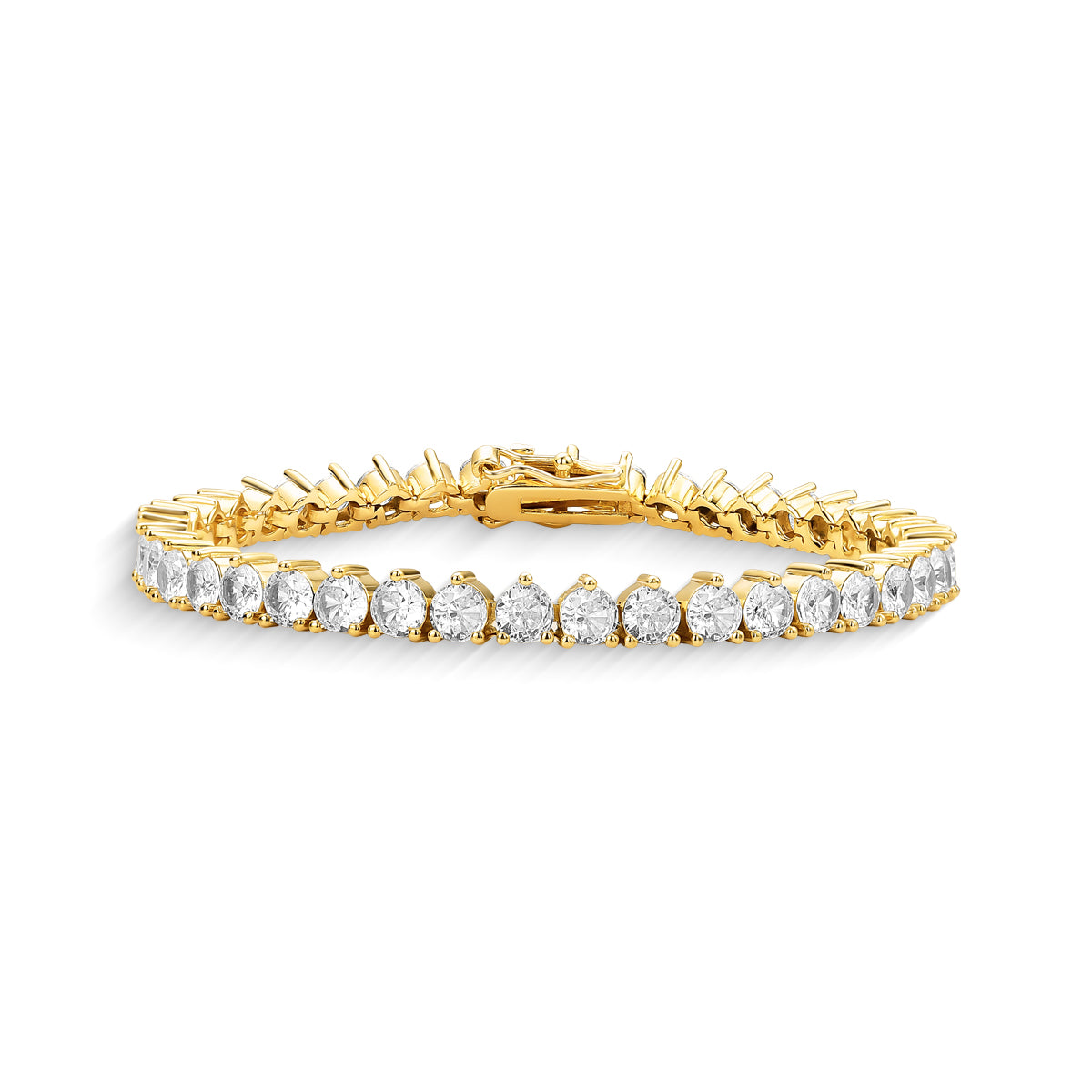 Pulseira Cristal Bolinha Banhado a Ouro 18K