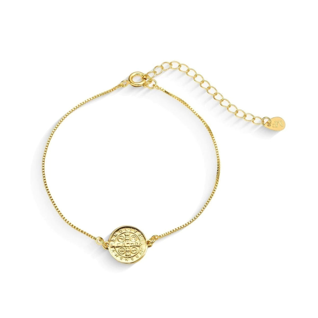 Pulseira São Bento Banhada A Ouro 18K