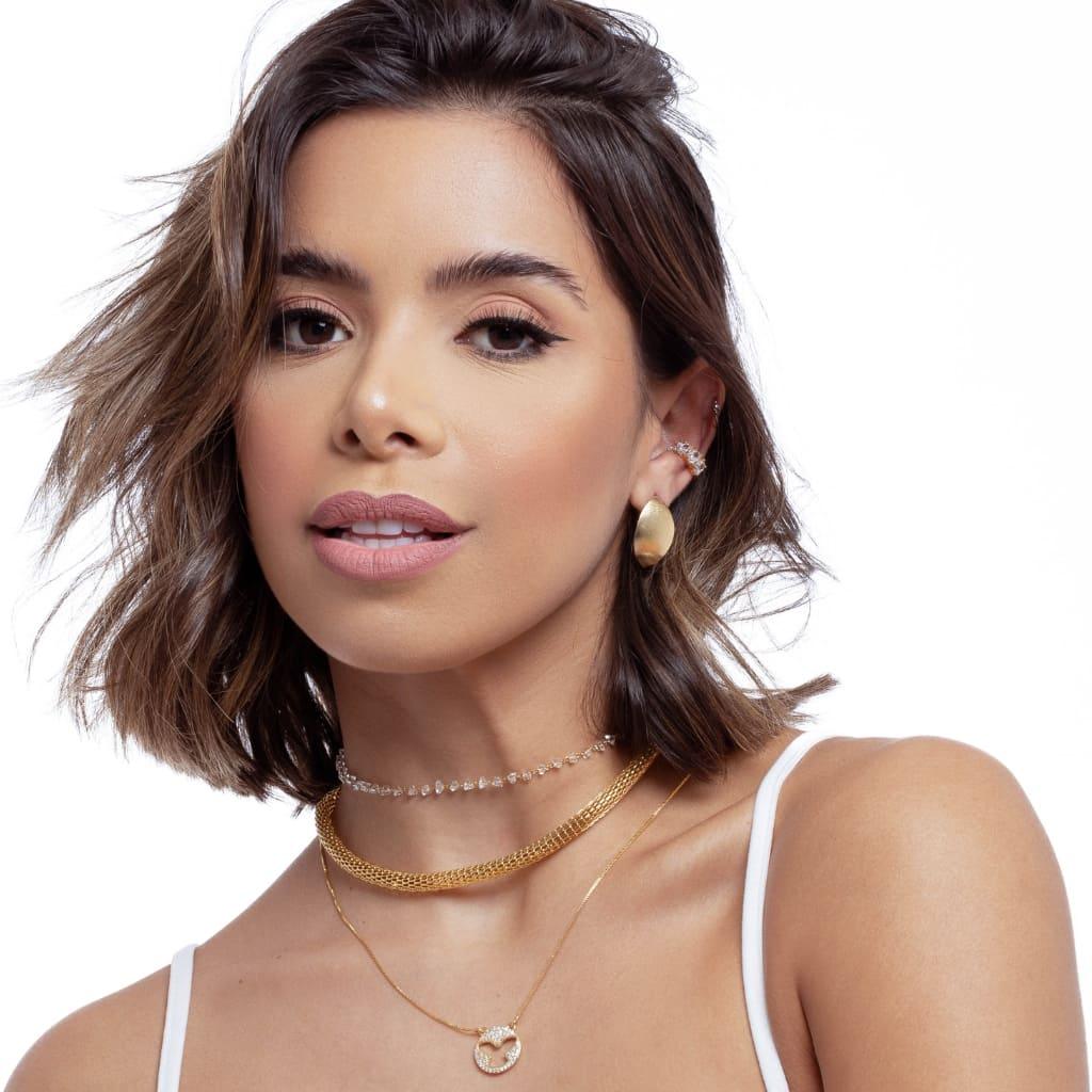 Choker Malha Oca 6mm Banhado a Ouro 18k - Mafê Acessórios